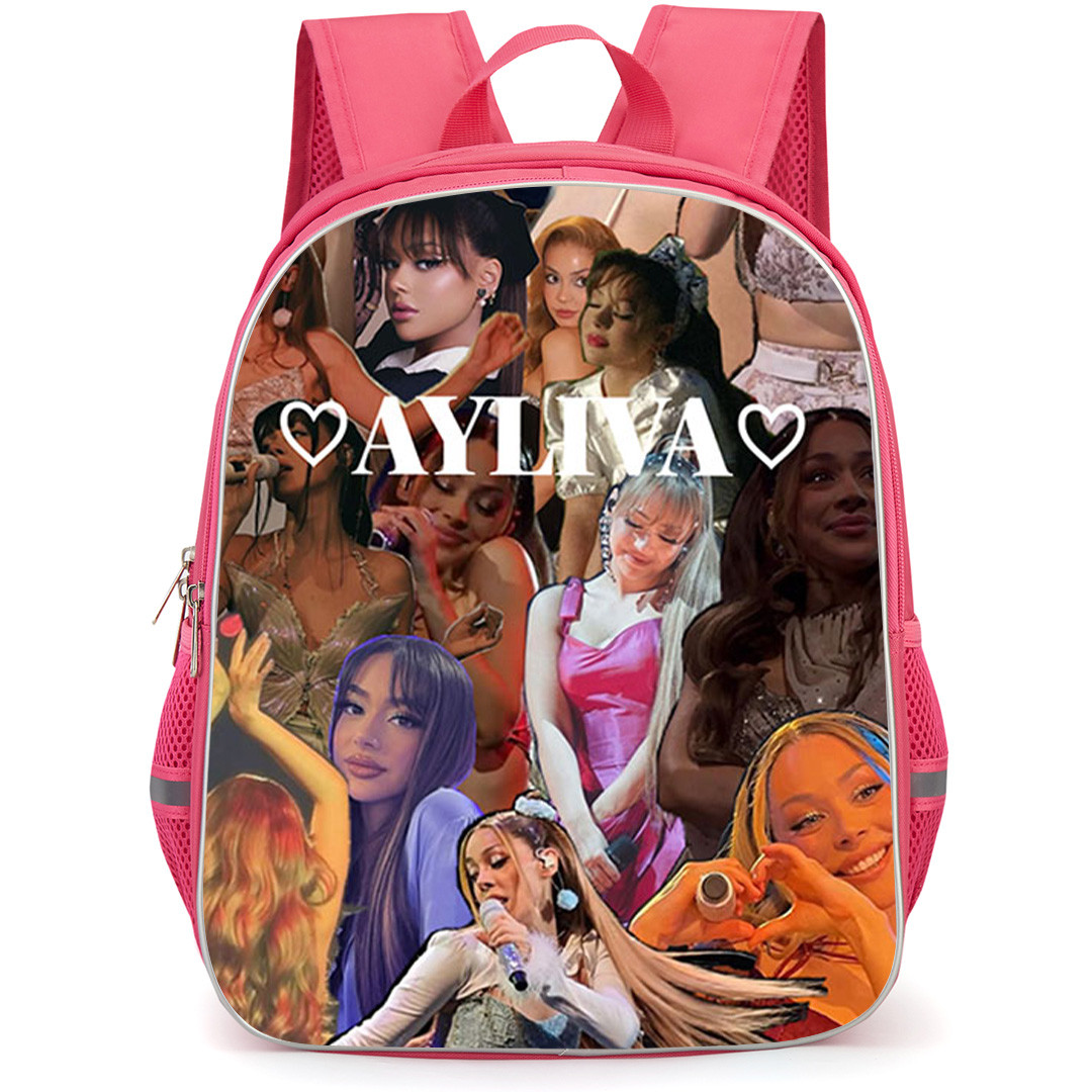 Ayliva Backpack School Bag StudentPack - Ayliva Mixed White Text Collage Poster