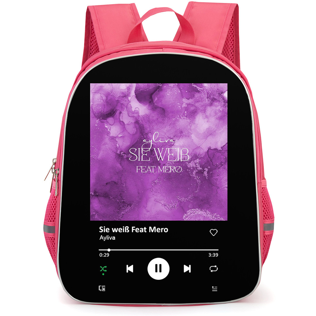 Ayliva Backpack School Bag StudentPack - Ayliva Sie Wei? Feat Mero Album Spotify Library Poster