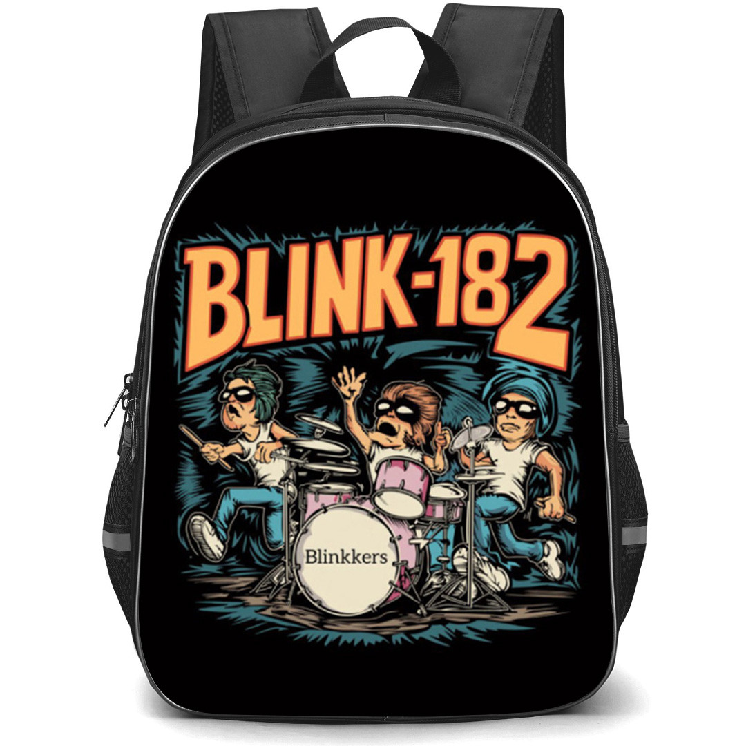 Blink-182 Backpack School Bag StudentPack - Band Playing Illustration Poster