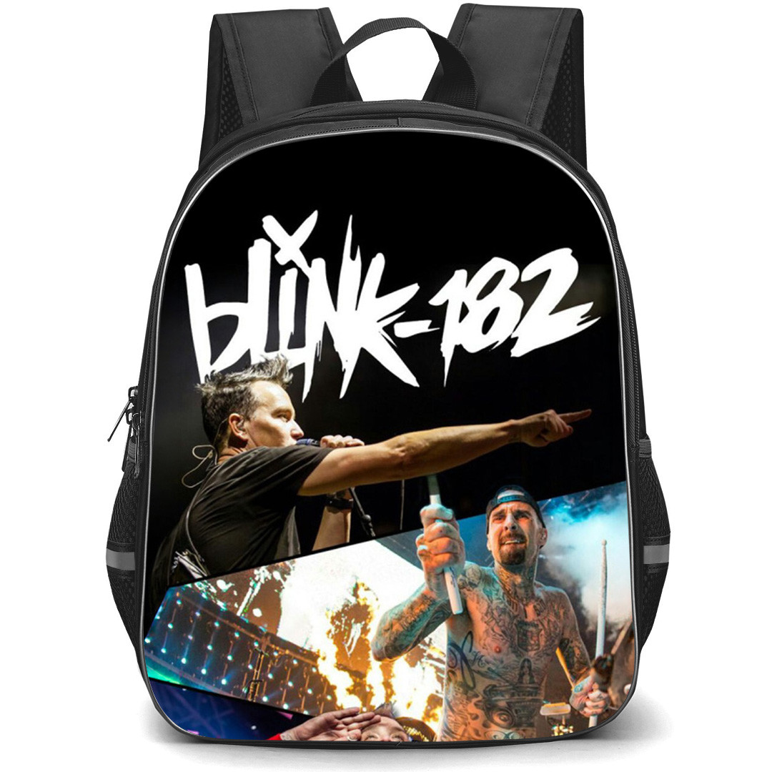 Blink-182 Backpack School Bag StudentPack - Band Singing Collage Poster