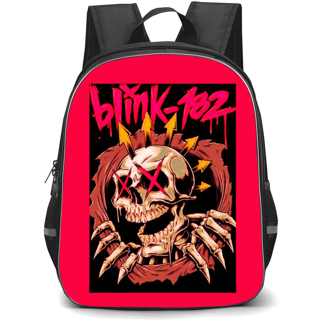 Blink-182 Backpack School Bag StudentPack - Skull Illustration Band Poster