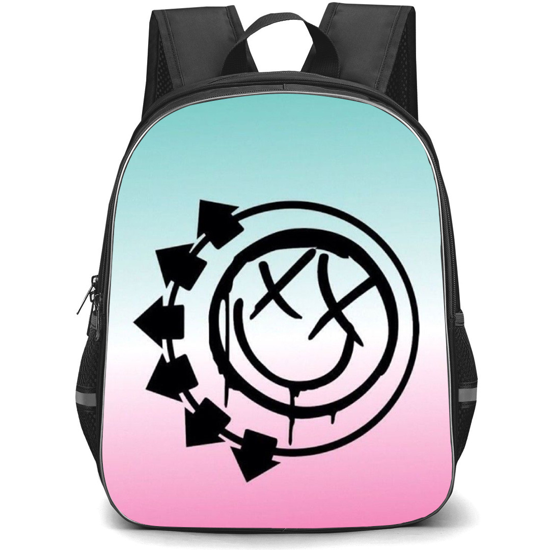 Blink-182 Backpack School Bag StudentPack - Smile Logo In Gradient Background