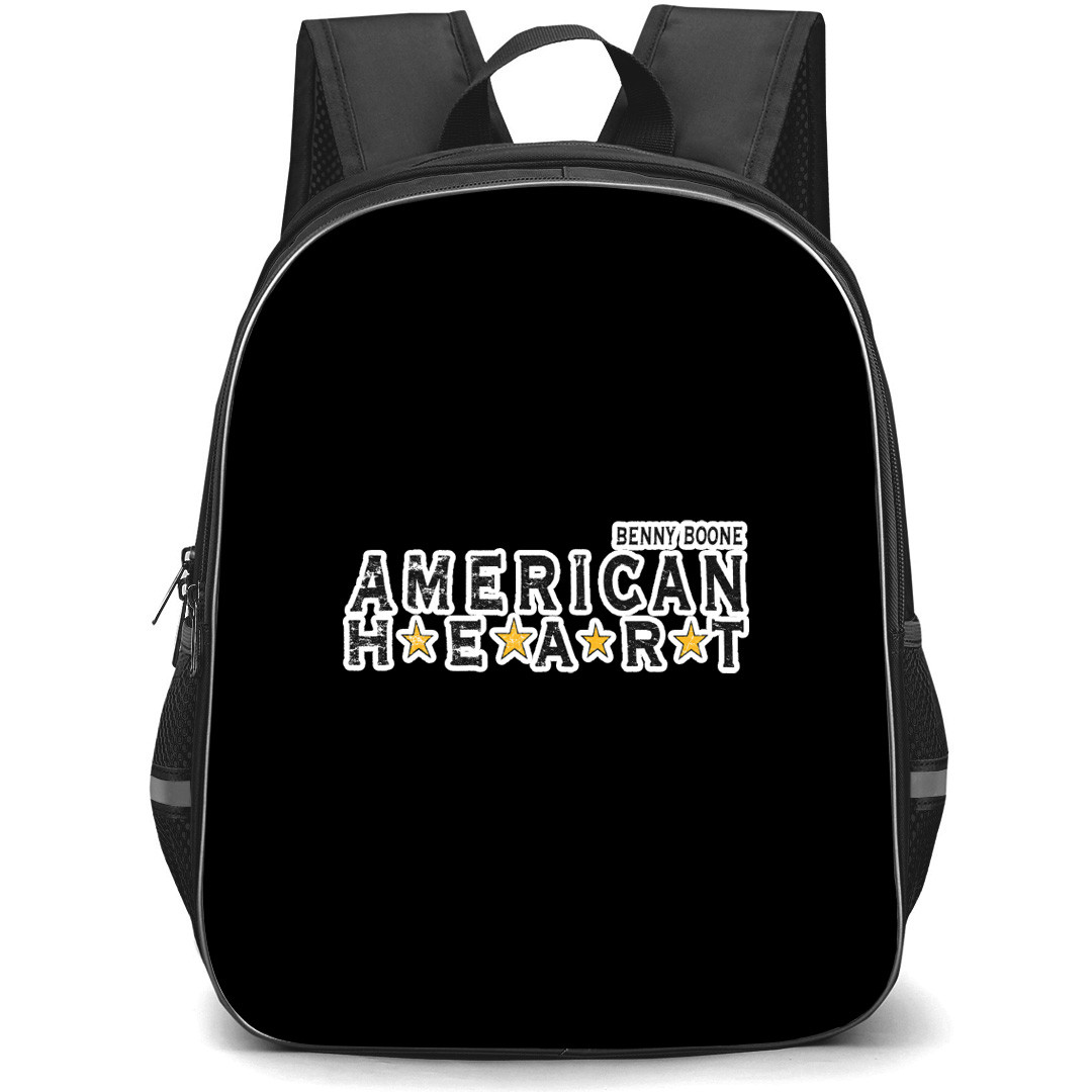 Benson Boone Backpack School Bag StudentPack - Benson Boone American Heart Black Logo