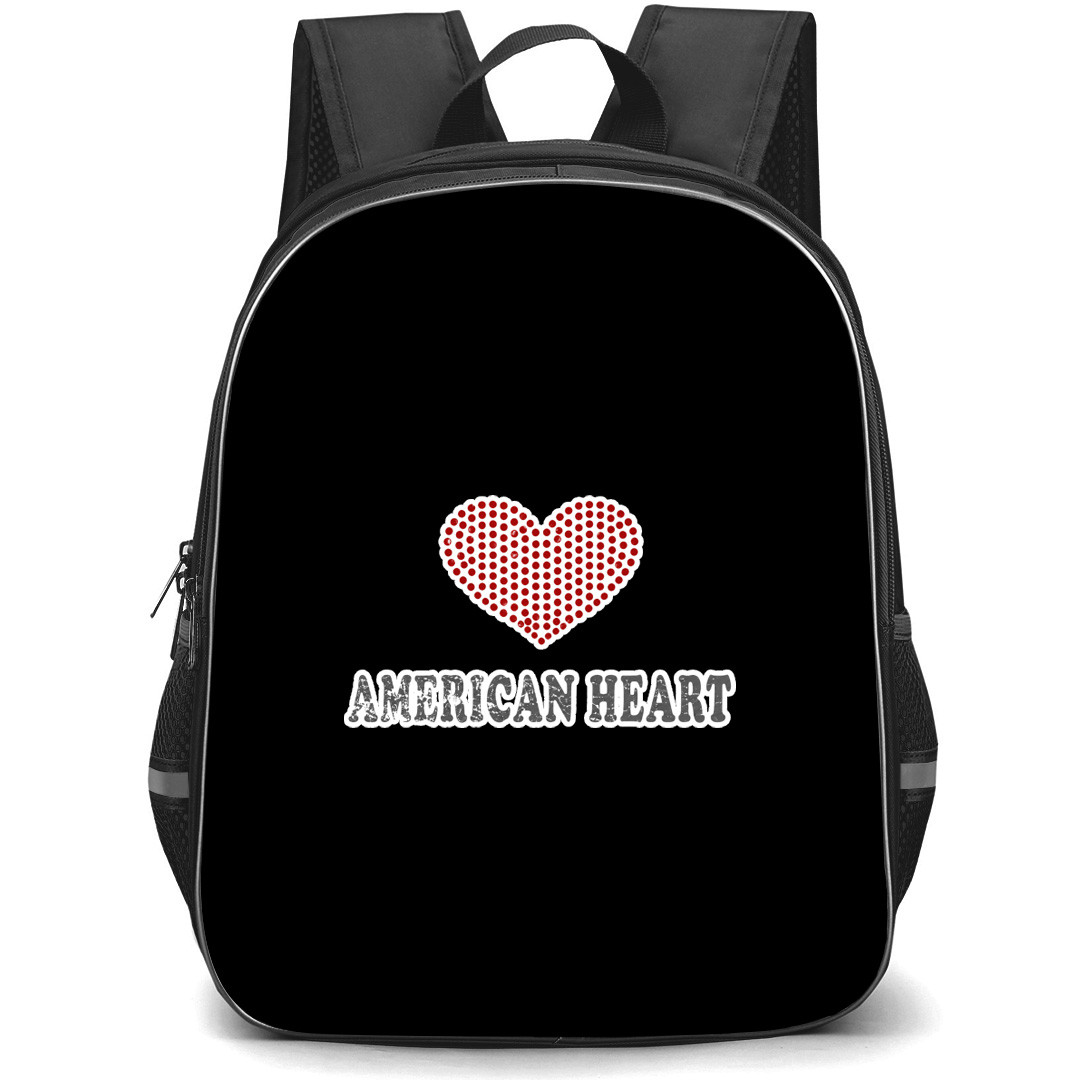 Benson Boone Backpack School Bag StudentPack - Benson Boone American Heart Rhinestone Logo