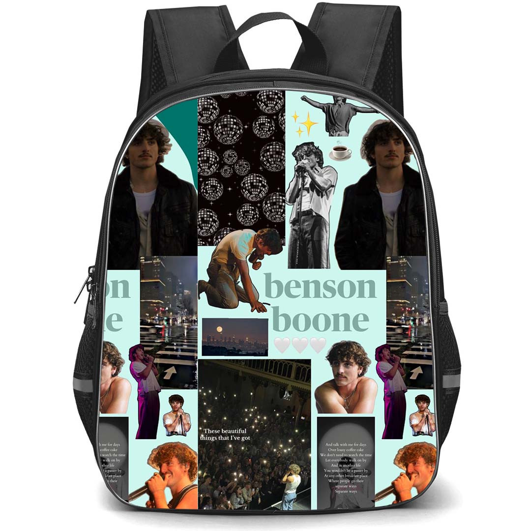 Benson Boone Backpack StudentPack - Benson Boone Beautiful Things Collage Poster