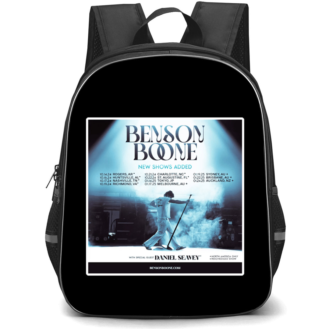 Benson Boone Backpack School Bag StudentPack - Benson Boone Fireworks And Rollerblades Tour Poster