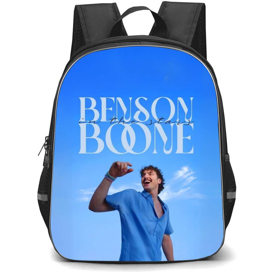 Benson Boone Backpack School Bag StudentPack - Benson Boone In The Stars Blue Background