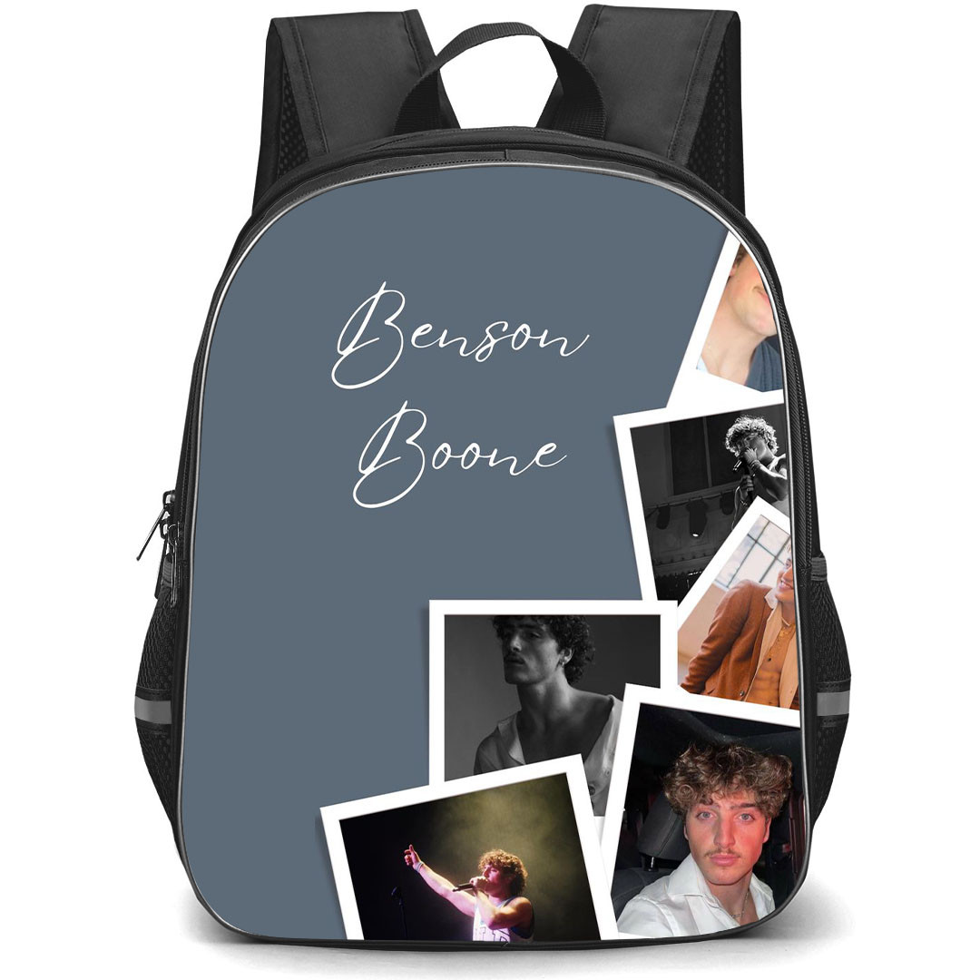 Benson Boone Backpack StudentPack - Benson Boone Polaroid Picture On Gray Background
