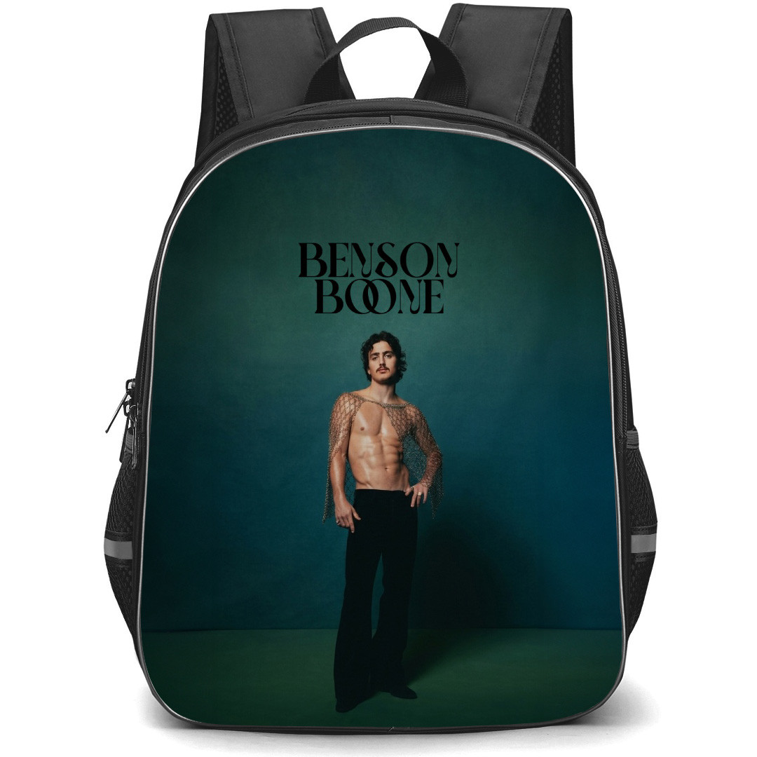 Benson Boone Backpack School Bag StudentPack - Benson Boone Rolling Stone Magazine Green Background