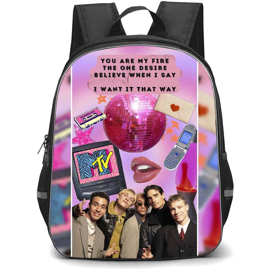 Backstreet Boys Backpack StudentPack - Backstreet Boys I Want It That Way Poster