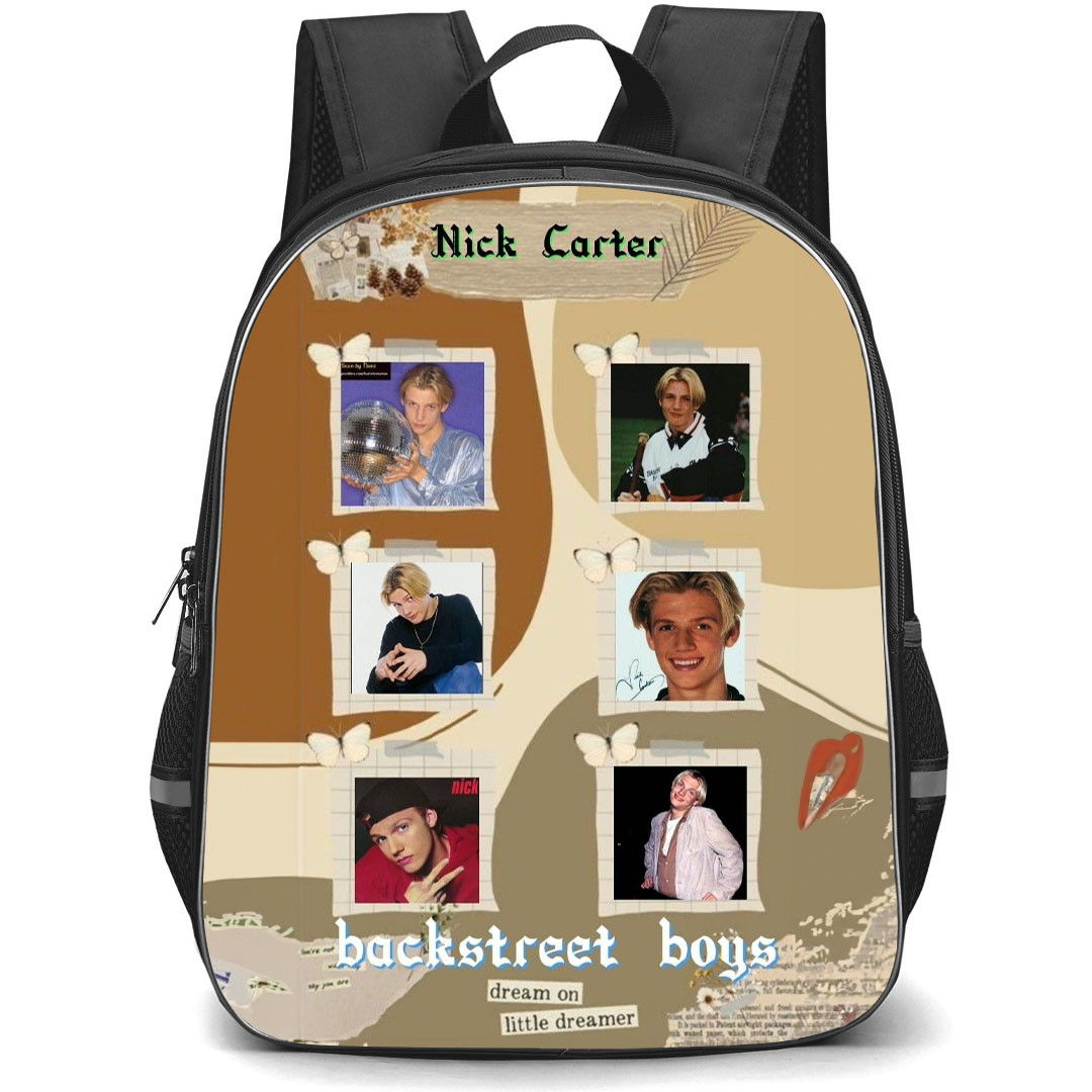 Backstreet Boys Nick Carter Backpack StudentPack - Nick Carter Deam On Little Dreamer Collage Poster