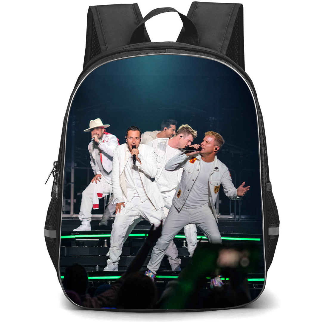 Backstreet Boys Backpack StudentPack - Backstreet Boys Wears White Outfit In A Concert Poster