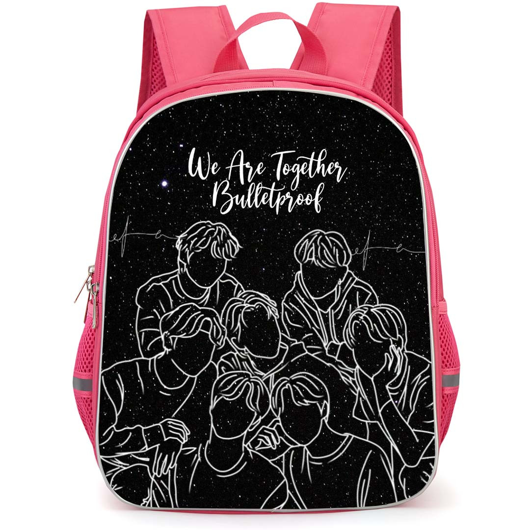 BTS Backpack StudentPack - BTS Army Drawing We Are Together Bulletproof Poster