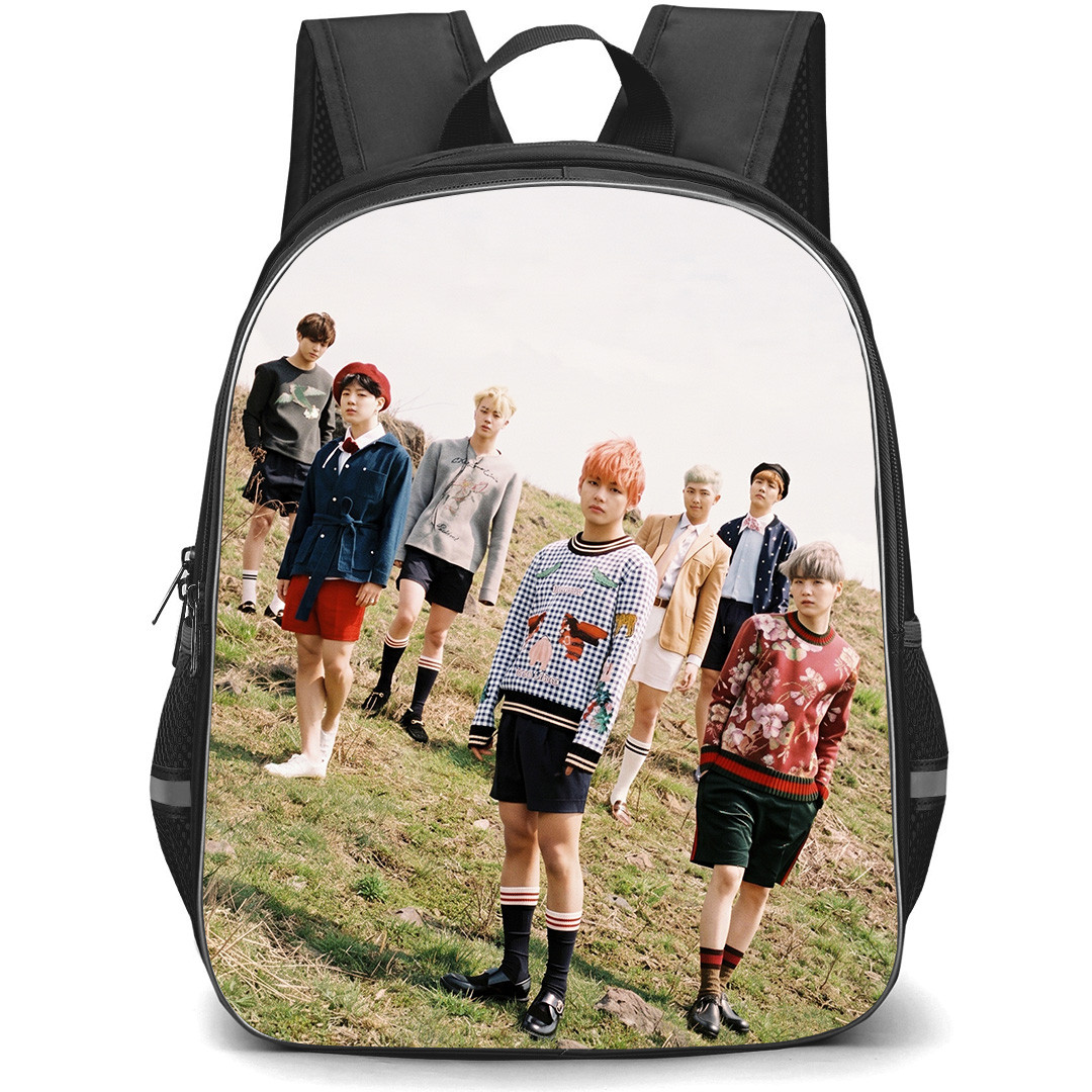 BTS Backpack School Bag StudentPack - BTS Beautiful Moment in Life Cover Poster