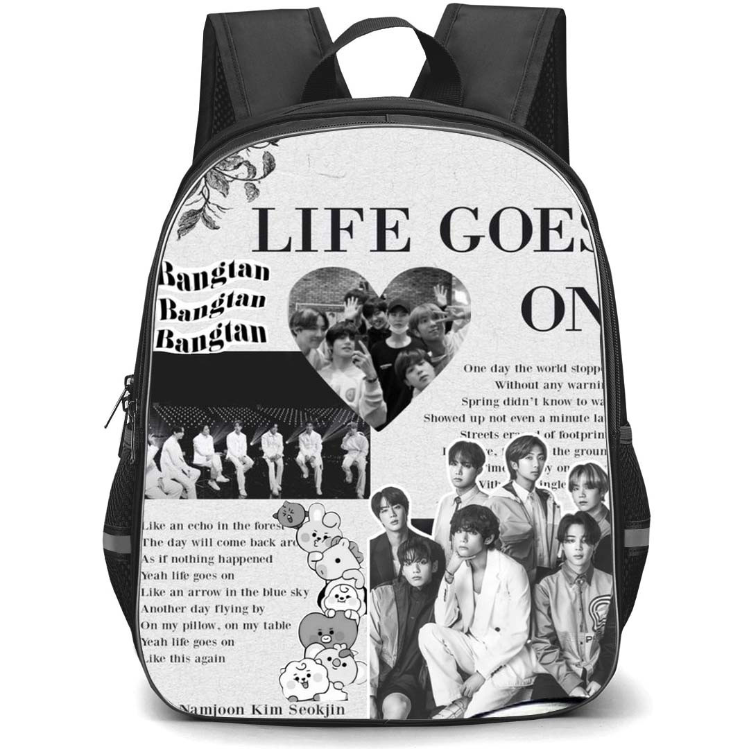 BTS Backpack StudentPack - BTS Carolyns Shuffle Grayscale Poster