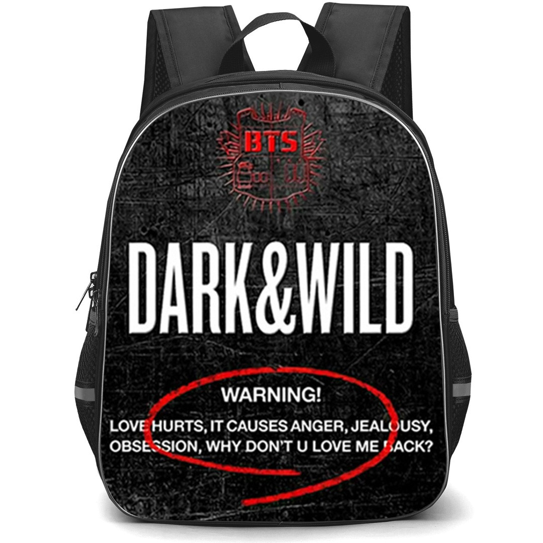BTS Backpack School Bag StudentPack - BTS Dark And Wild Album Cover Poster
