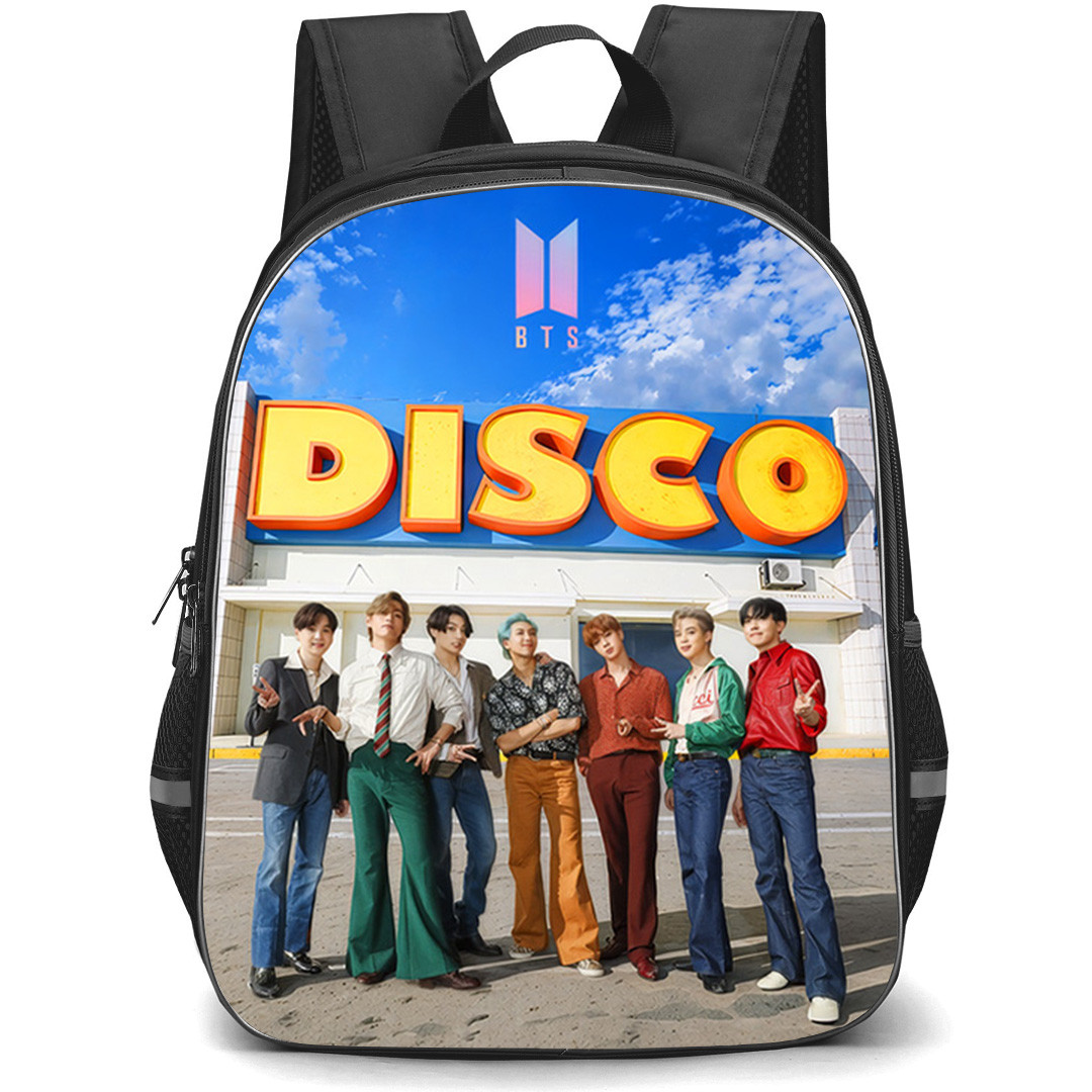 BTS Backpack School Bag StudentPack - BTS Dynamite Disco Group Photo Poster