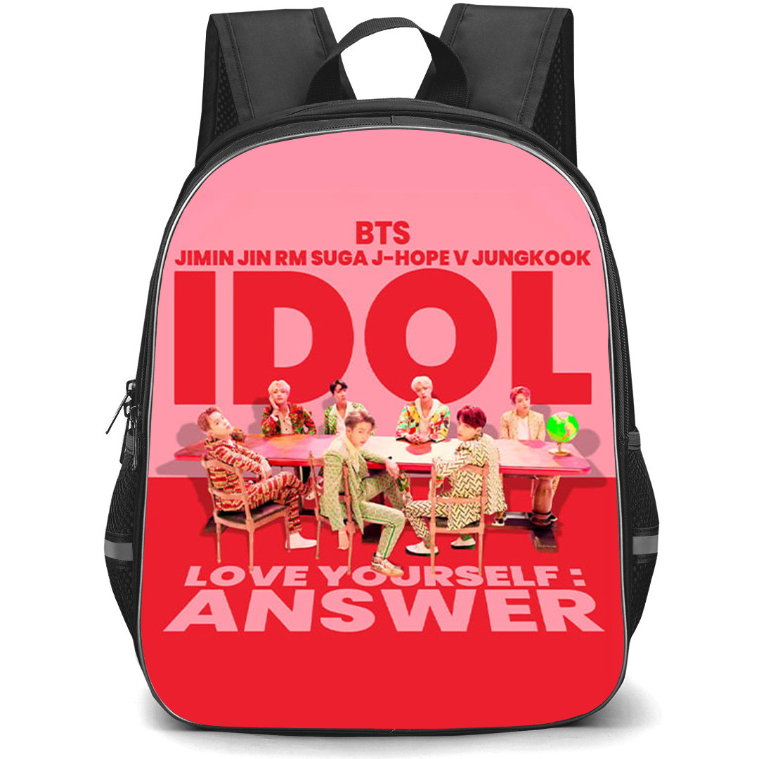 BTS Backpack School Bag StudentPack - BTS Idol Love Yourself Answer Album Cover Poster