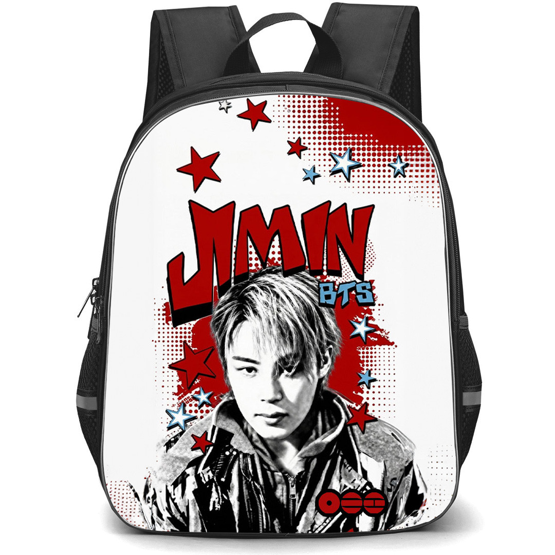 BTS JIMIN Backpack School Bag StudentPack - JIMIN 2026 Arirang World Tour JIMIN Pop Art Poster