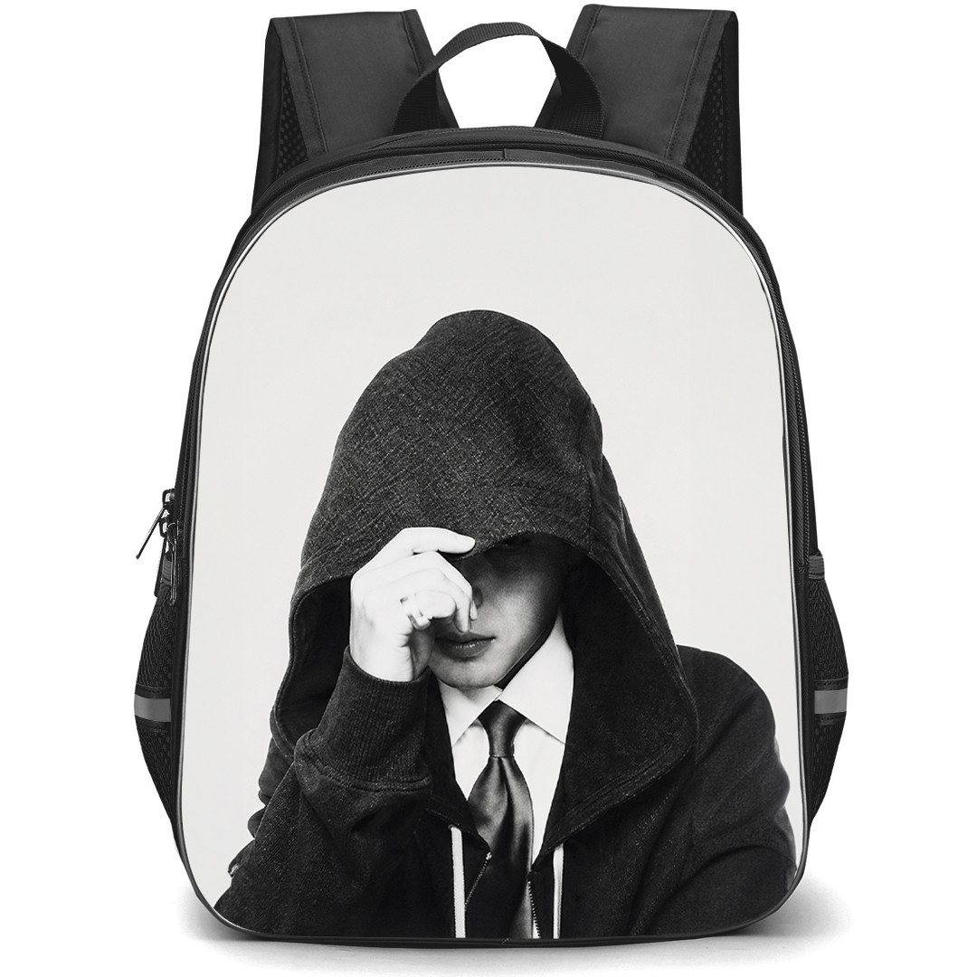 BTS JIMIN Backpack School Bag StudentPack - JIMIN Minimal Monochrome Portrait Poster