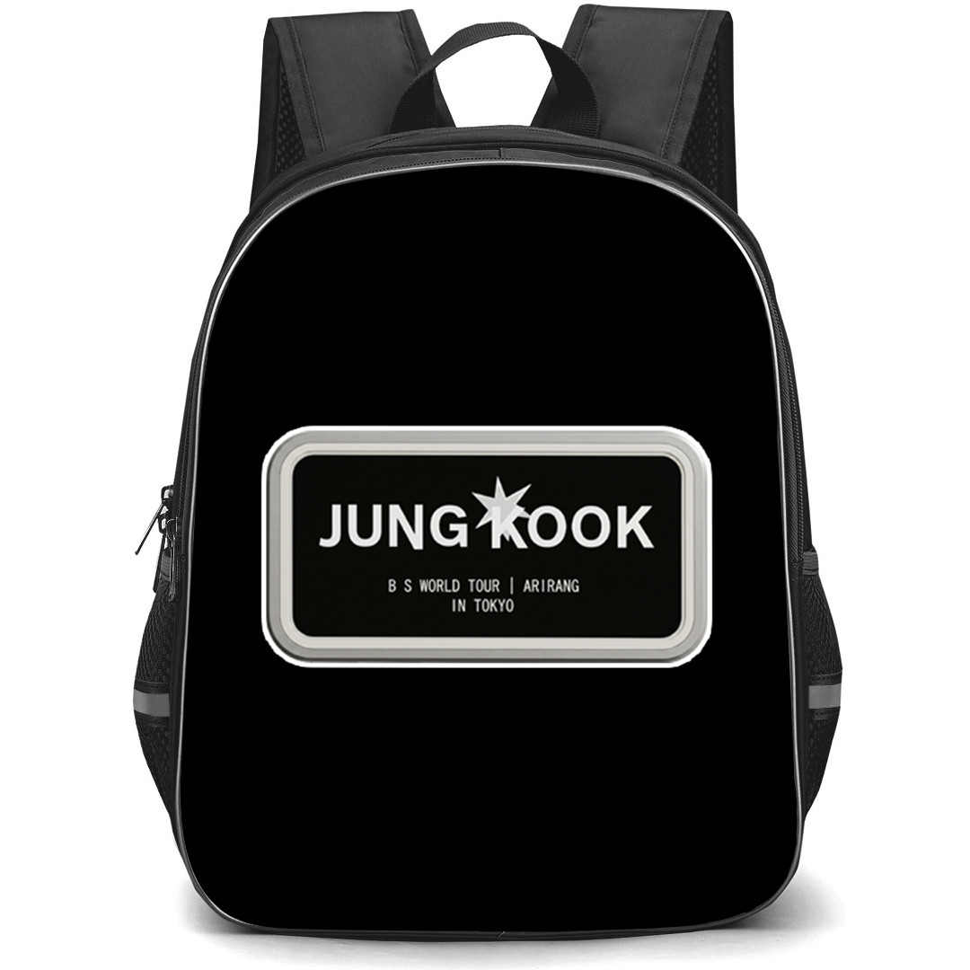 BTS JUNGKOOK Backpack School Bag StudentPack - JUNGKOOK World Tour Acrylic Pins Badge Sticker