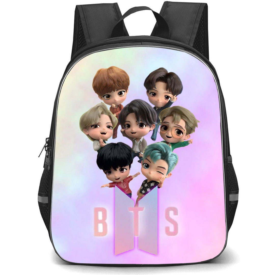BTS Backpack StudentPack - BTS Members Chibi Cart Art