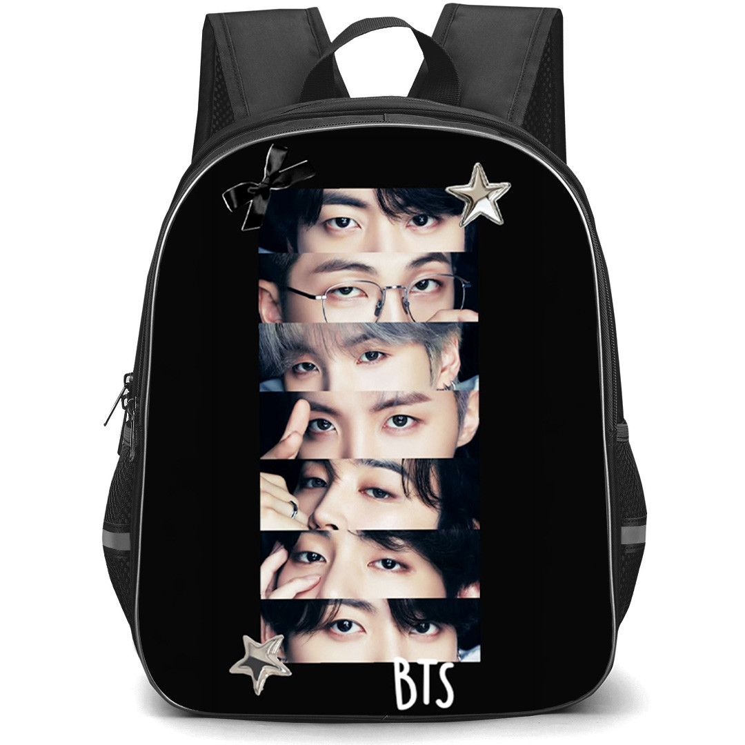 BTS Backpack School Bag StudentPack - BTS Members Eyes Collage Poster