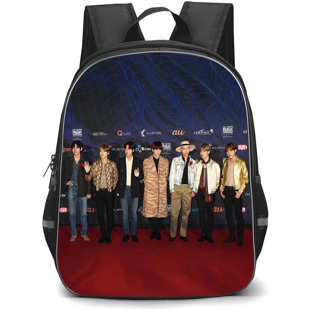 BTS Backpack School Bag StudentPack - BTS At Mnet Asian Music Awards Photoshoots Poster