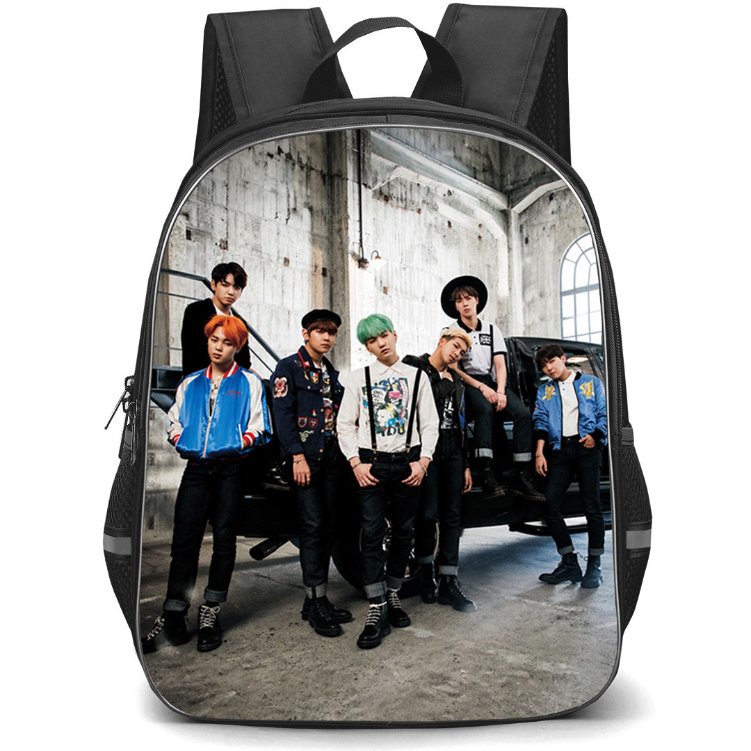 BTS Backpack School Bag StudentPack - BTS Run Cover Poster
