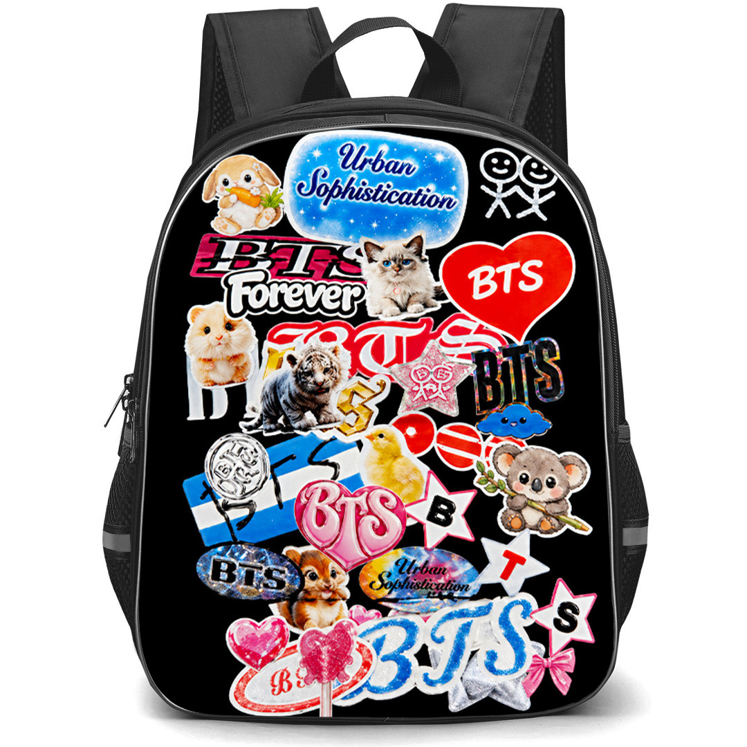 BTS Backpack School Bag StudentPack - BTS X URBAN Sophistication Collage Poster