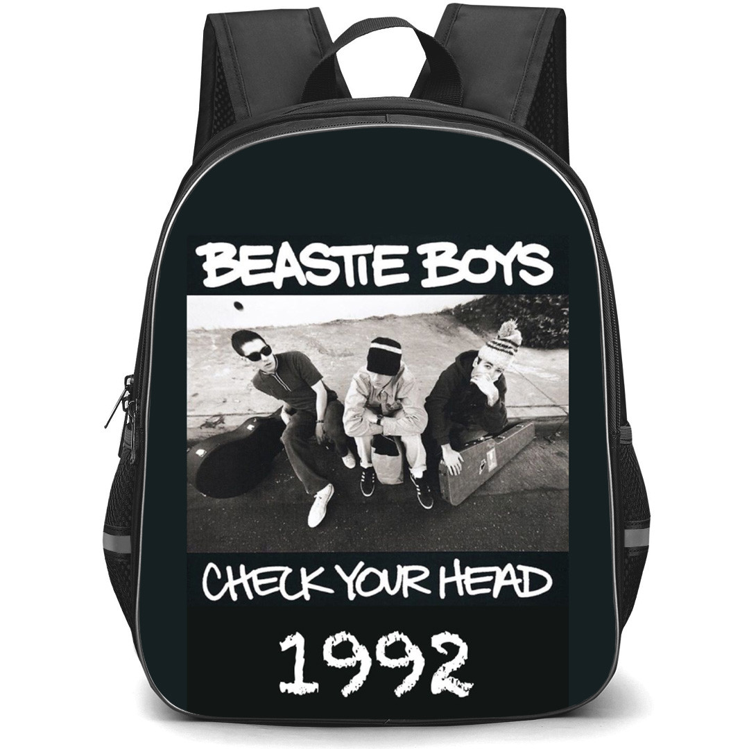 Beastie Boys Backpack School Bag StudentPack - Grayscale Fierce Portrait Poster