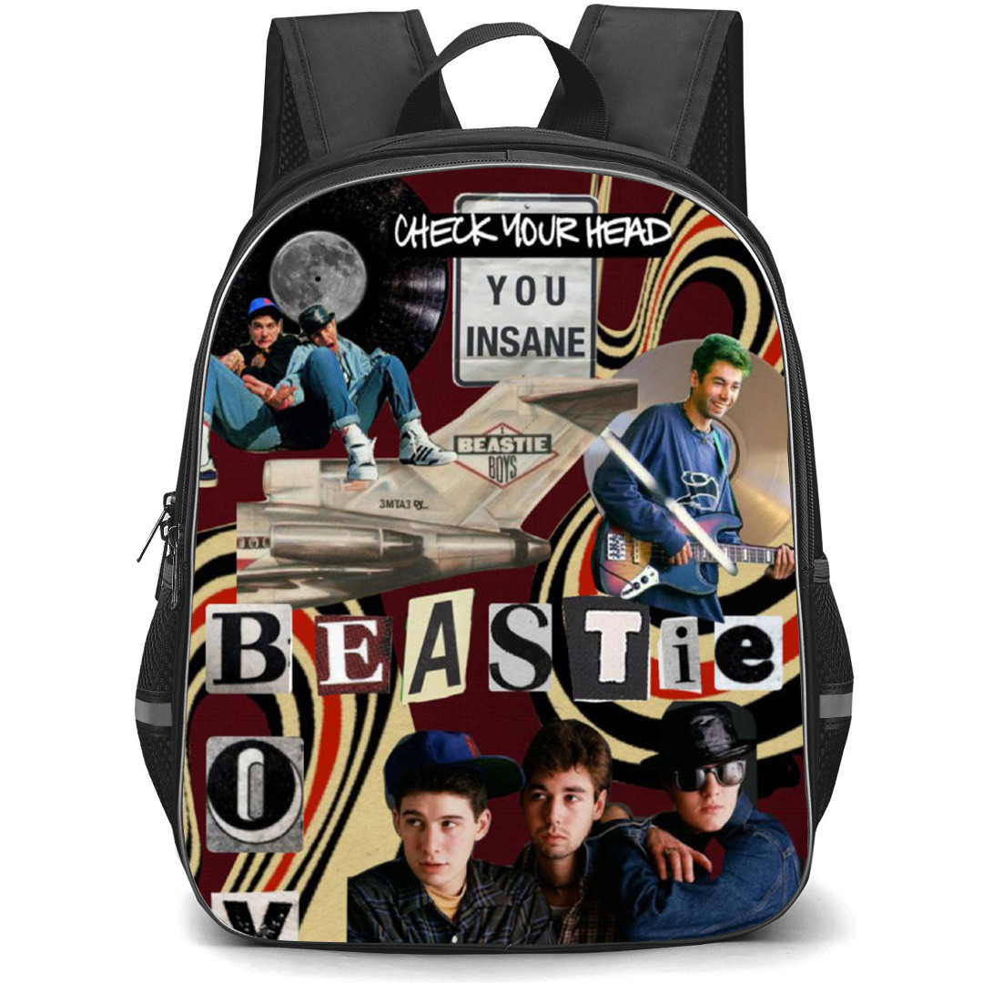 Beastie Boys Backpack School Bag StudentPack - Insane Scrap Collage Poster
