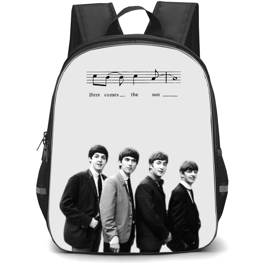 The Beatles Backpack StudentPack - The Beatles Here Comes The Sun Grayscale Poster