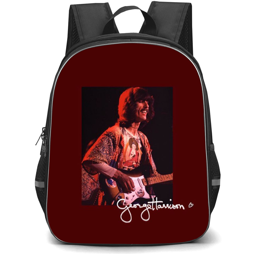 The Beatles George Harrison Backpack StudentPack - The Beatles George Harrison Performs Vintage Poster