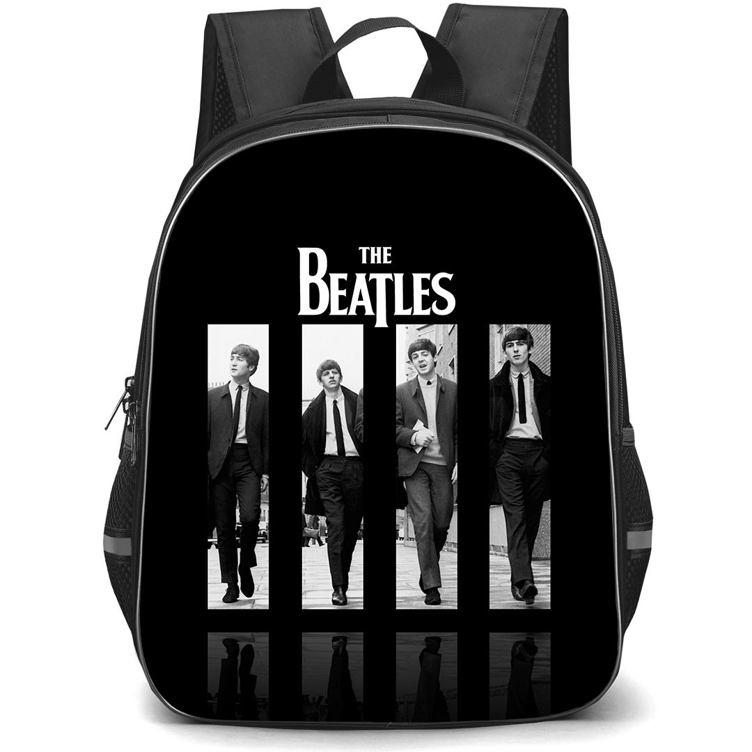 The Beatles Backpack StudentPack - The Beatles Iconic Group Grayscale Picture