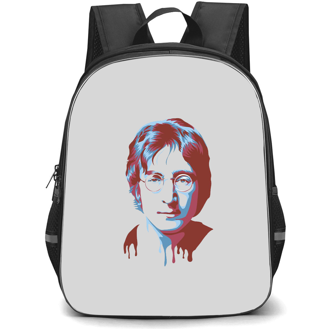 The Beatles John Lennon Backpack StudentPack - The Beatles John Lennon Drip Effect Vector Art