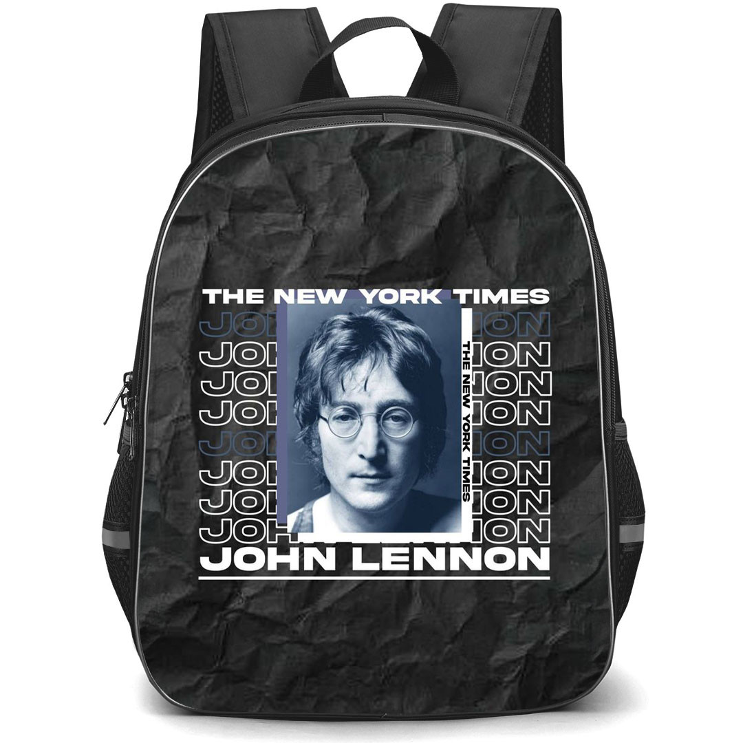 The Beatles John Lennon Backpack StudentPack - The Beatles John Lennon The New York Time Poster