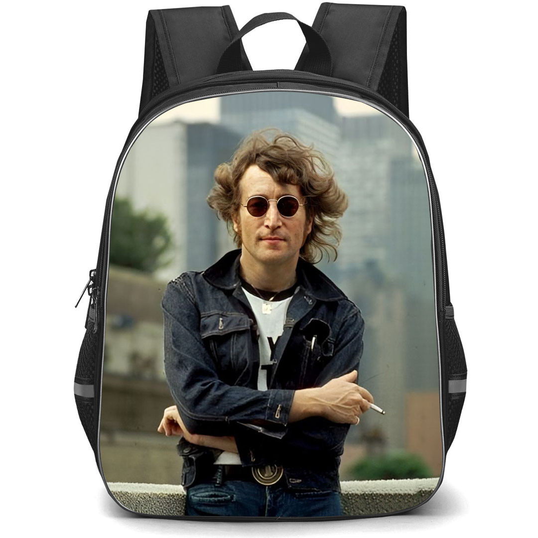 The Beatles John Lennon Backpack StudentPack - The Beatles John Lennon Vibrant Portrait Poster