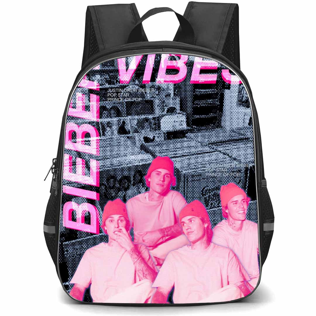 Justin Bieber Backpack StudentPack - Justin Bieber Vibes Poster Art