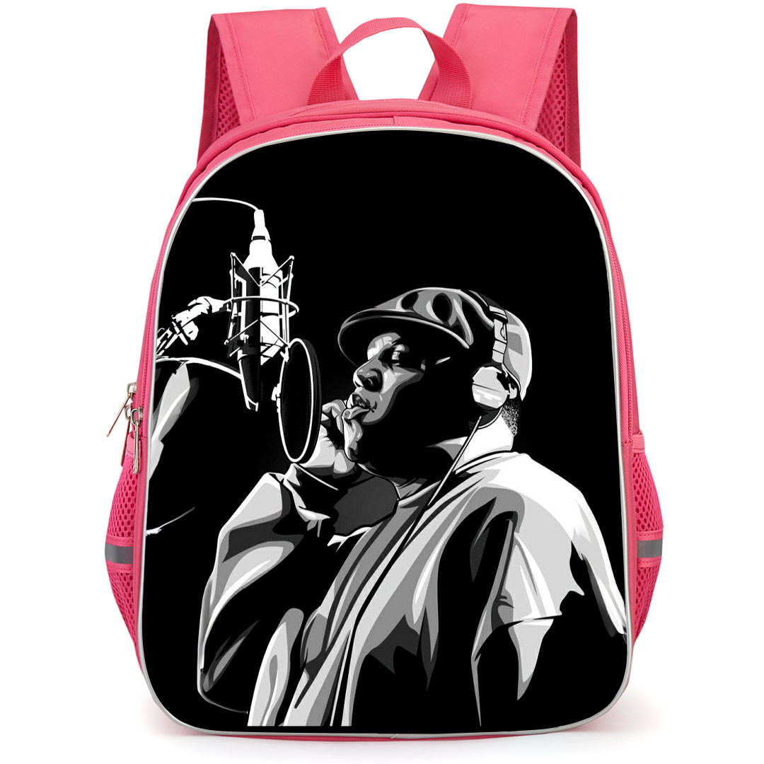 Biggie Smalls Backpack StudentPack - Biggie Smalls The Notorious Big Grayscale Illustration Art