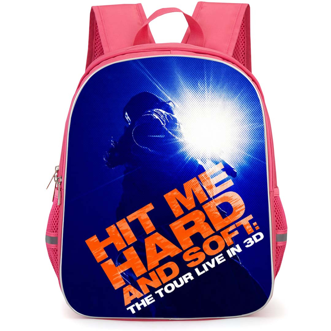 Billie Eilish Hit Me Hard and Soft The Tour Backpack School Bag StudentPack - Billie Eilish Hit Me Hard and Soft The Tour Blue Halftone Tour Poster