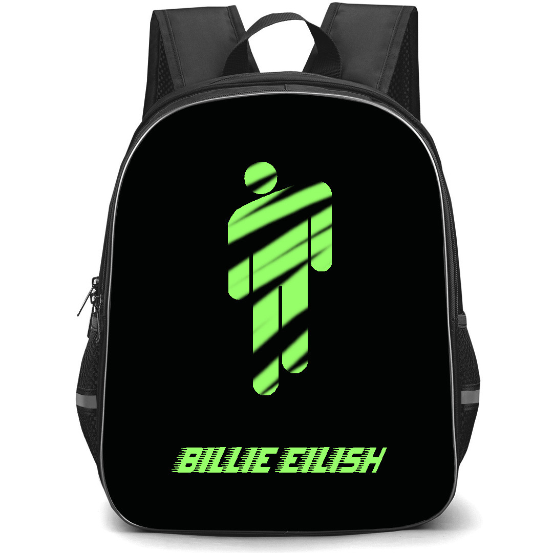 Billie Eilish Backpack StudentPack - Billie Eilish Green Motion Logo