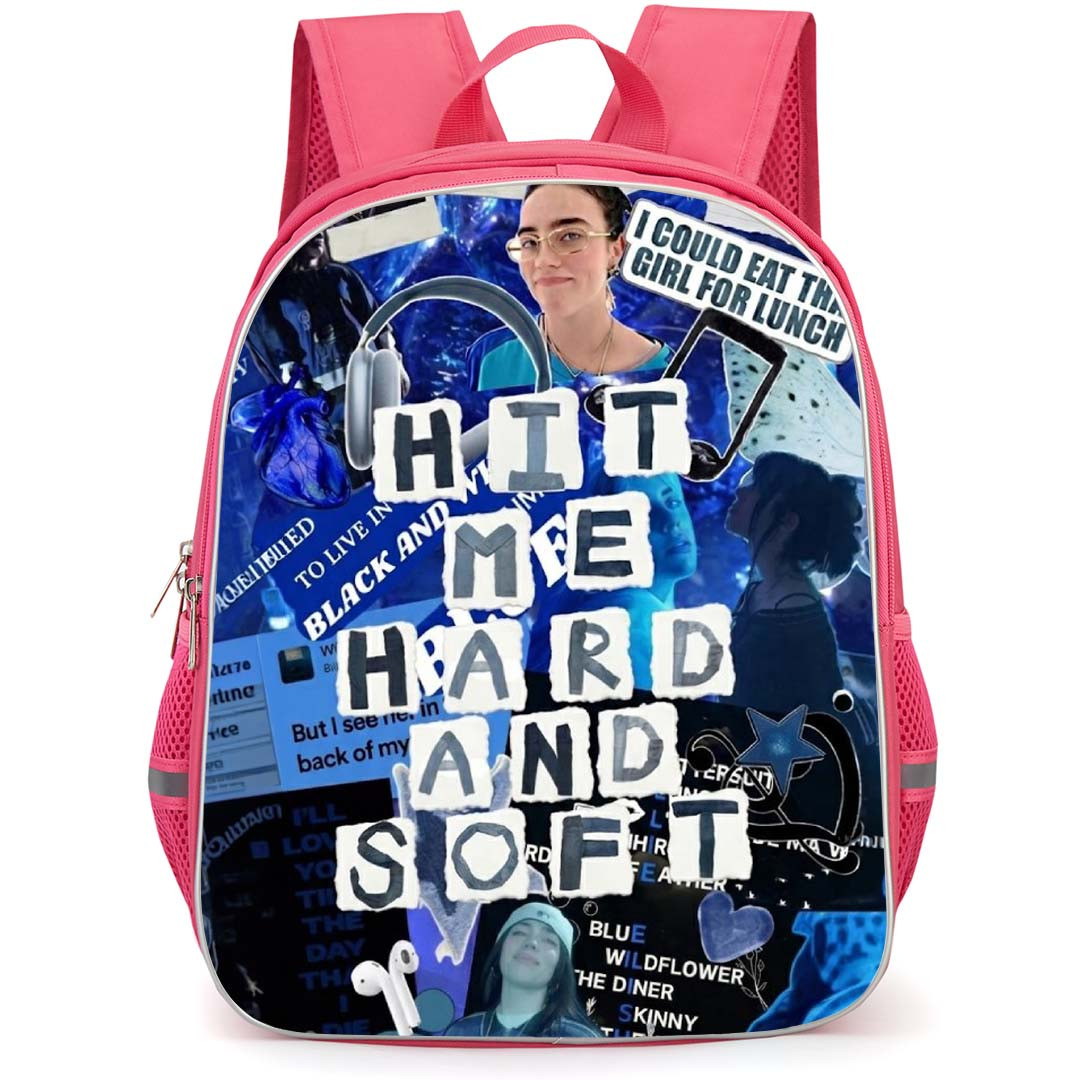 Billie Eilish Hit Me Hard and Soft The Tour Backpack School Bag StudentPack - Billie Eilish Hit Me Hard and Soft The Tour Portrait Collage Poster