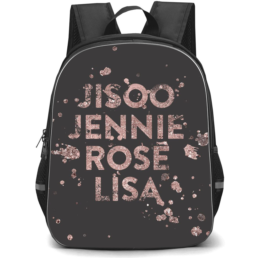 Blackpink Backpack StudentPack - Blackpink Jisoo Jennie Rose And Lisa Glitter Art