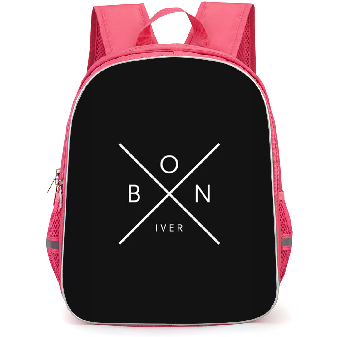 Bon Iver Backpack StudentPack - Bon Iver Black And White Logo Poster