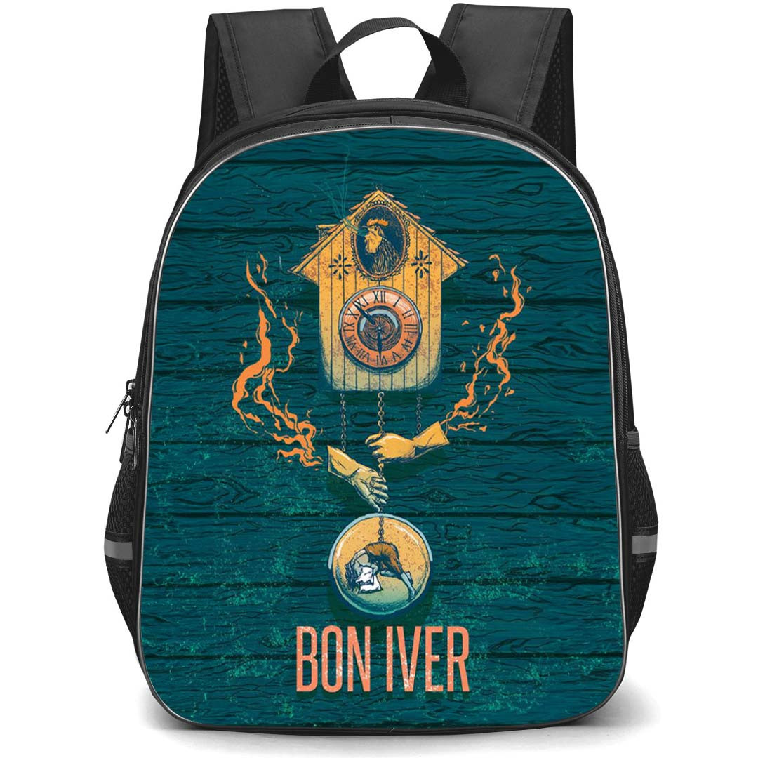 Bon Iver Backpack StudentPack - Bon Iver Concert Poster Illustration Art By Daniel Uribe