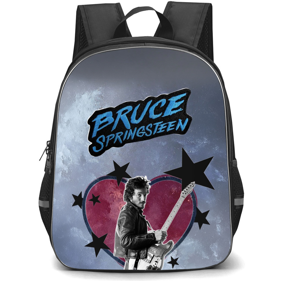 Bruce Springsteen Backpack School Bag StudentPack - Heart Guitar Portrait Poster