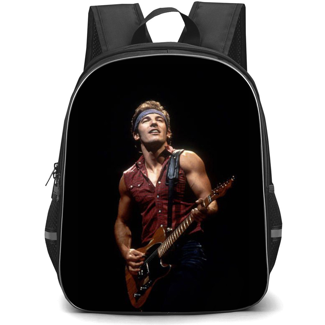 Bruce Springsteen Backpack School Bag StudentPack - Playing Guitar Smile Portrait