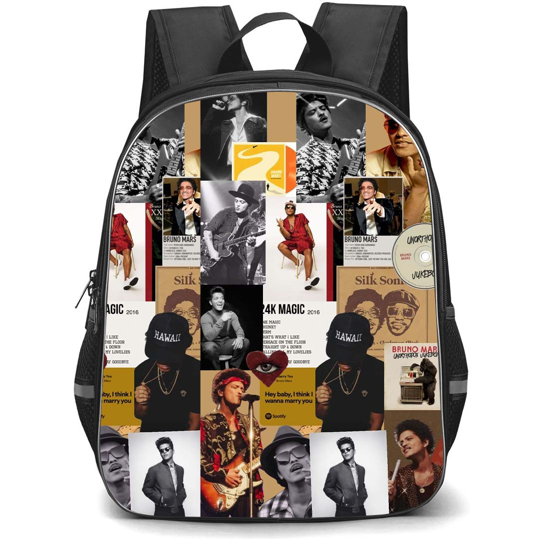 Bruno Mars Backpack StudentPack - Bruno Mars Album Collage Poster