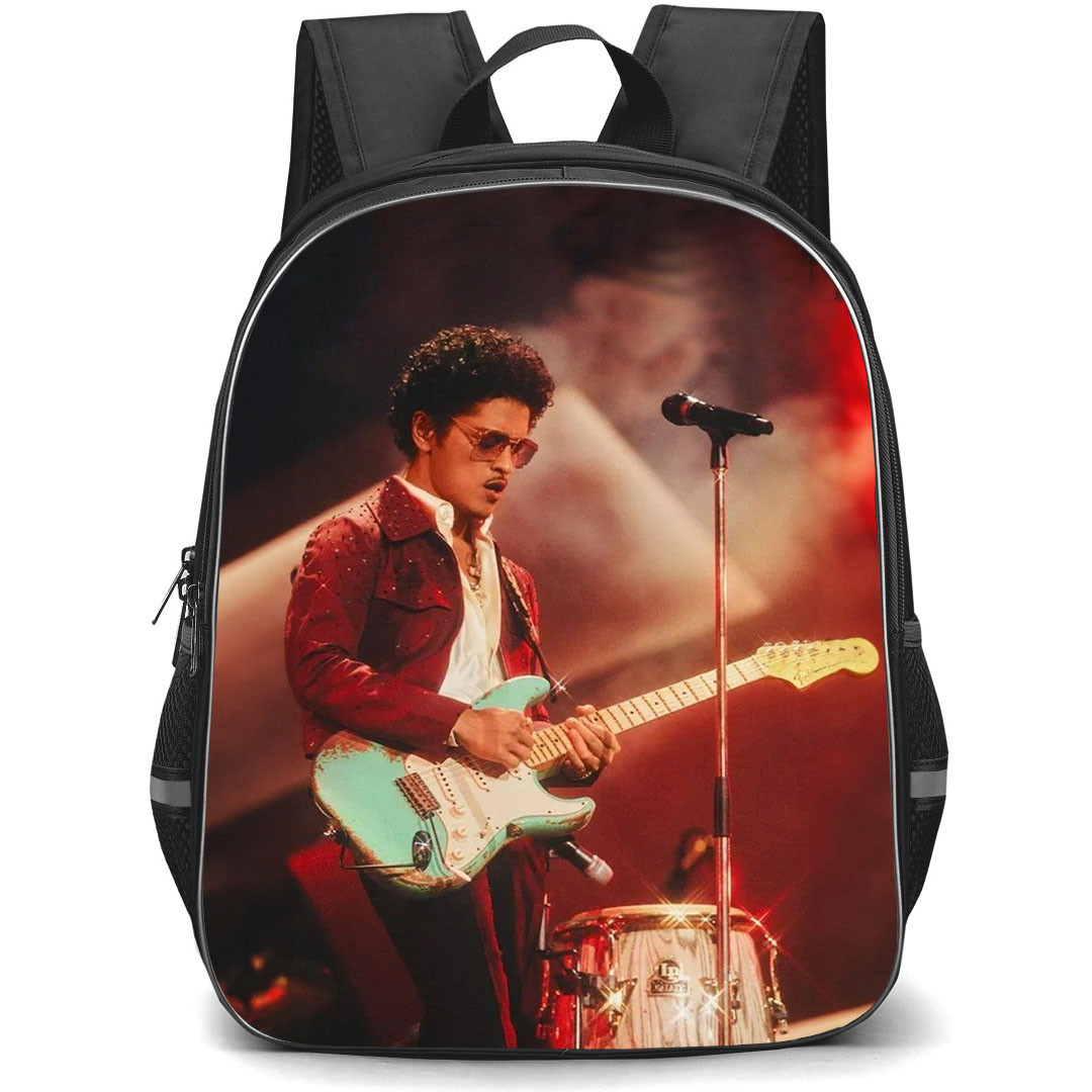 Bruno Mars Backpack StudentPack - Bruno Mars Playing Guitar On Stage Poster